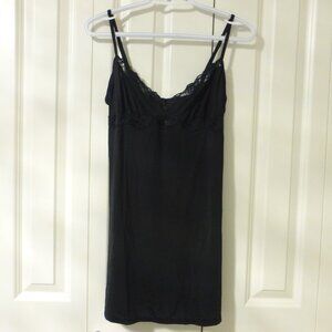 LA SENZA black silky satin baby doll slip